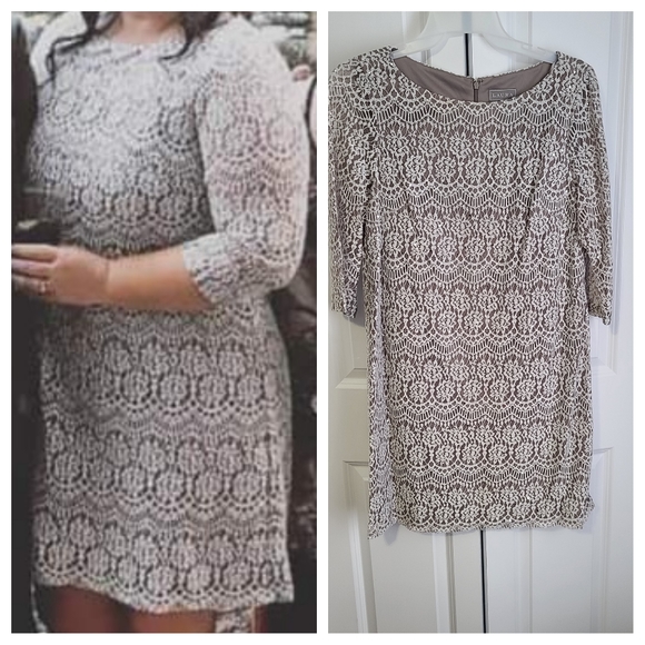 Lace Overlay Dress - 14 Bridal Shower, Mother of the Bride - Picture 1 of 4